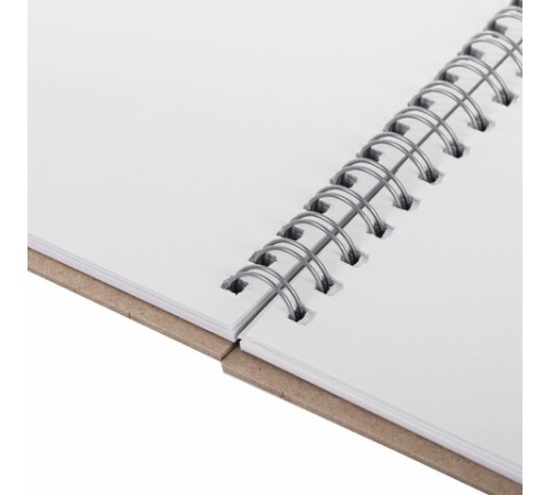 Скетчбук, белая бумага 180 г/м2, 195х195 мм, 20 л., гребень, твердая обложка, BRAUBERG ART CLASSIC, 112994