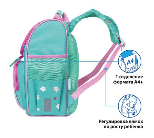 Ранец ПИФАГОР BASIC, с эргономичной спинкой, 