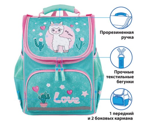 Ранец ПИФАГОР BASIC, с эргономичной спинкой, 