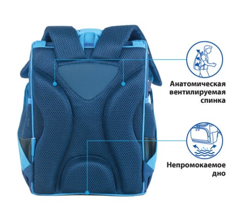 Ранец ПИФАГОР BASIC, с эргономичной спинкой, 