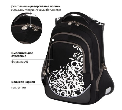 Рюкзак BRAUBERG SPECIAL, 2 отделения, 3 кармана, 