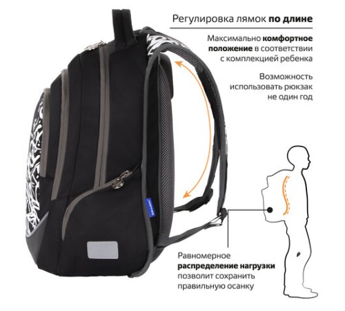 Рюкзак BRAUBERG SPECIAL, 2 отделения, 3 кармана, 