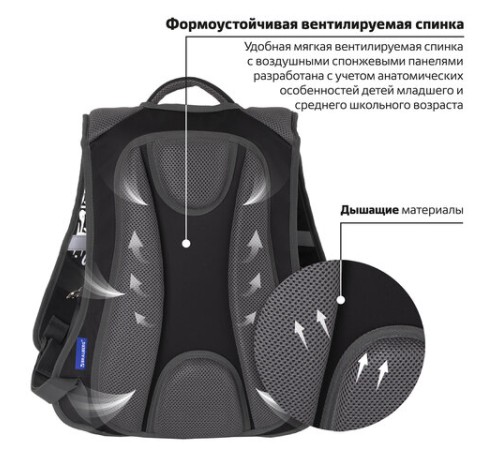 Рюкзак BRAUBERG SPECIAL, 2 отделения, 3 кармана, 