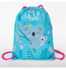 Мешок для обуви BRAUBERG PREMIUM, карман, подкладка, светоотражающие элементы, 43х33 см, Koala, 270282