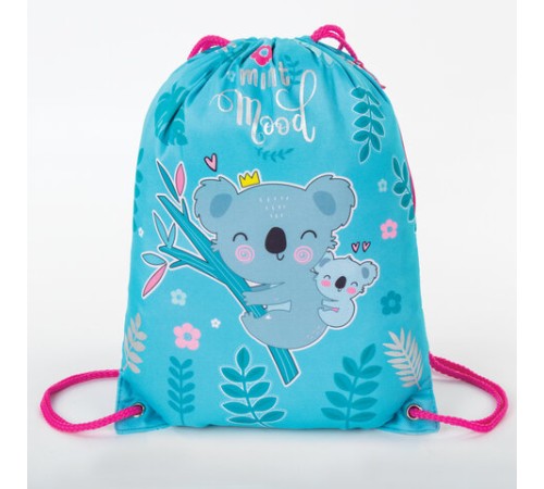 Мешок для обуви BRAUBERG PREMIUM, карман, подкладка, светоотражающие элементы, 43х33 см, Koala, 270282