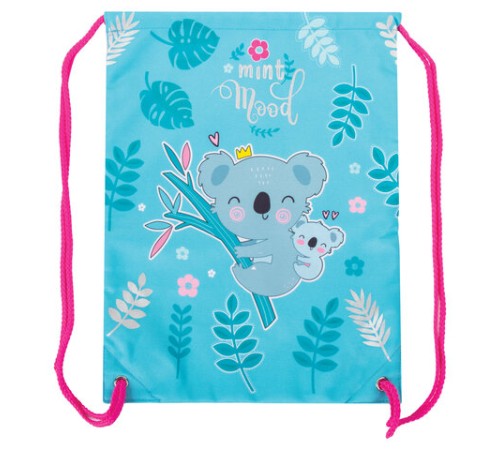 Мешок для обуви BRAUBERG PREMIUM, карман, подкладка, светоотражающие элементы, 43х33 см, Koala, 270282