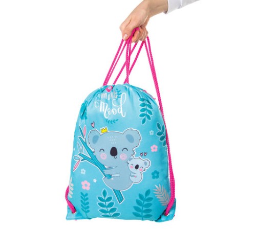 Мешок для обуви BRAUBERG PREMIUM, карман, подкладка, светоотражающие элементы, 43х33 см, Koala, 270282