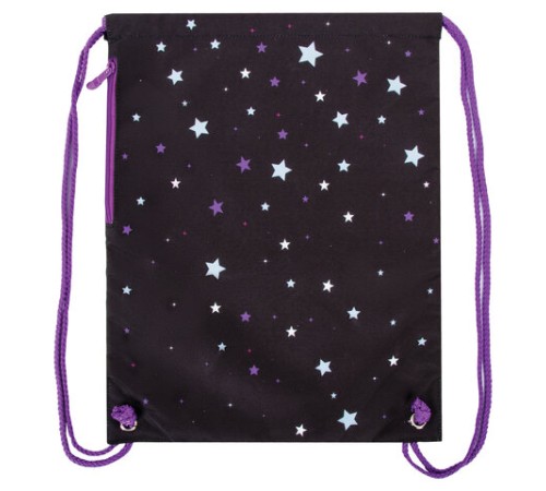 Мешок для обуви BRAUBERG PREMIUM, карман, подкладка, светоотражающие элементы, 43х33 см, Shiny star, 270283