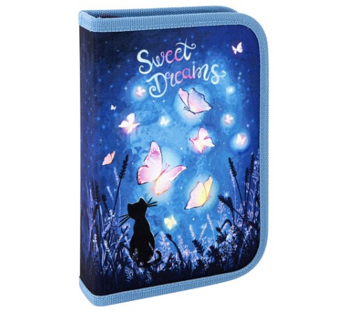 Пенал BRAUBERG с наполнением, 1 отделение, 1 откидная планка, 24 предмета, 21х14 см, 