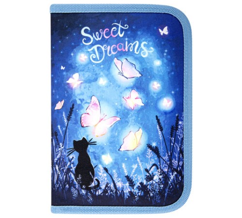 Пенал BRAUBERG с наполнением, 1 отделение, 1 откидная планка, 24 предмета, 21х14 см, 