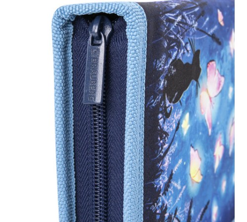 Пенал BRAUBERG с наполнением, 1 отделение, 1 откидная планка, 24 предмета, 21х14 см, 