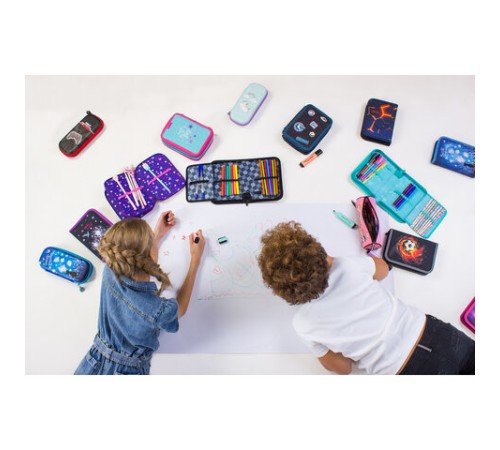 Пенал BRAUBERG с наполнением, 1 отделение, 1 откидная планка, 24 предмета, 21х14 см, 