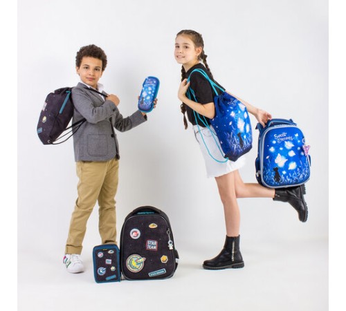 Пенал BRAUBERG, 3 отделения, полиэстер, 21х14 см, 