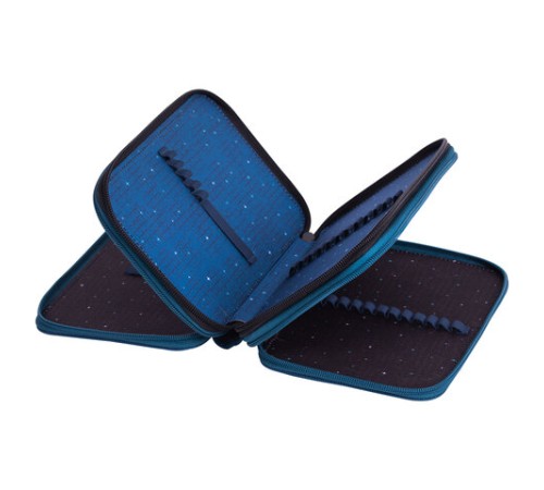 Пенал BRAUBERG, 3 отделения, полиэстер, 21х14 см, 