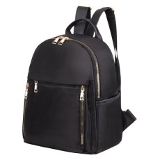 Рюкзак BRAUBERG PODIUM женский, карман-антивор, нейлон, черный, 30х26х12 см, 270814