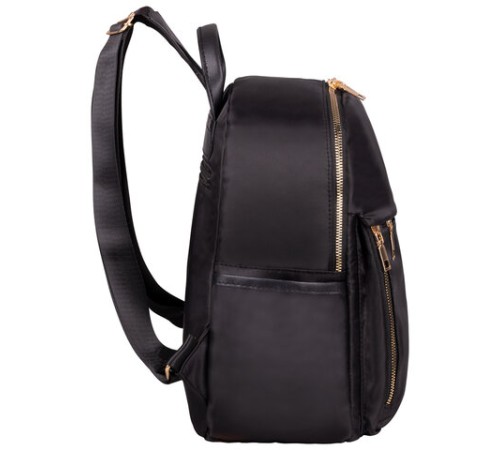 Рюкзак BRAUBERG PODIUM женский, карман-антивор, нейлон, черный, 30х26х12 см, 270814