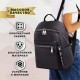 Рюкзак BRAUBERG PODIUM женский, карман-антивор, нейлон, черный, 32х26х15 см, 270815