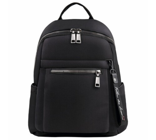 Рюкзак BRAUBERG PODIUM женский, карман-антивор, нейлон, черный, 32х26х15 см, 270815