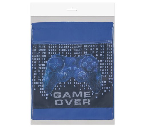 Мешок для обуви BRAUBERG, с петлёй, карман на молнии, полиэстер, 47х37 см, 