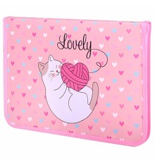 Папка для труда на молнии ЮНЛАНДИЯ А4, 1 отделение, откидная планка, органайзер, 