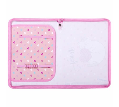 Папка для труда на молнии ЮНЛАНДИЯ А4, 1 отделение, откидная планка, органайзер, 