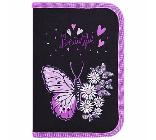 Пенал BRAUBERG с наполнением, 1 отделение, 1 откидная планка, 24 предмета, 21х14 см, 