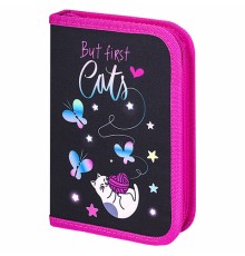 Пенал BRAUBERG с наполнением, 1 отделение, 1 откидная планка, 24 предмета, 21х14 см, 