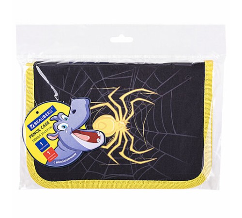 Пенал BRAUBERG с наполнением, 1 отделение, 1 откидная планка, 24 предмета, 21х14 см, 