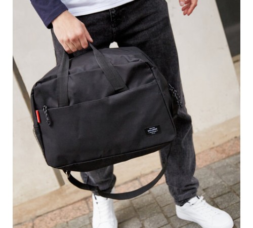 Сумка спортивная BRAUBERG MOVE, черная, 45x30x20 см, 271689