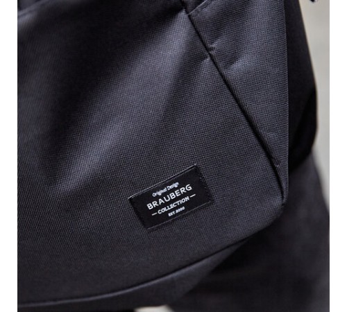 Сумка спортивная BRAUBERG MOVE, черная, 45x30x20 см, 271689