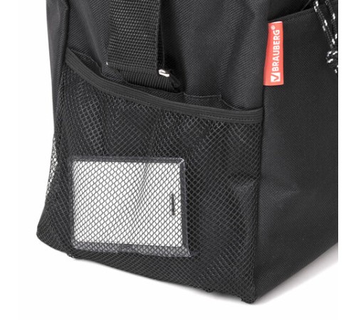 Сумка спортивная BRAUBERG MOVE, черная, 45x30x20 см, 271689