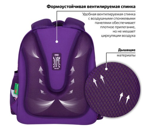 Ранец BRAUBERG KIDS STANDARD, 2 отделения, 