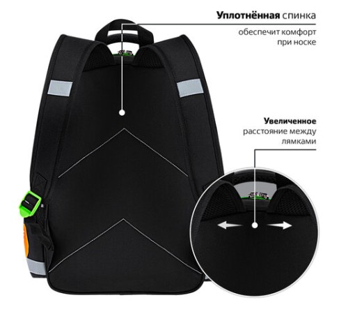 Рюкзак ПИФАГОР SCHOOL, 1 отделение, 3 кармана, 