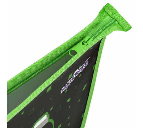 Папка для тетрадей ЮНЛАНДИЯ А4, 1 отделение, пластик, на молнии, 