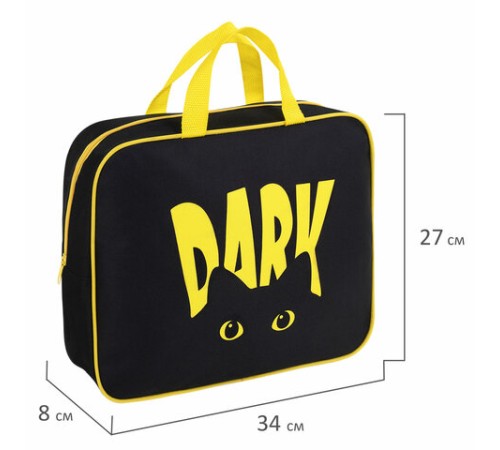 Папка на молнии с ручками BRAUBERG А4, 1 отделение, полиэстер, 80 мм, 