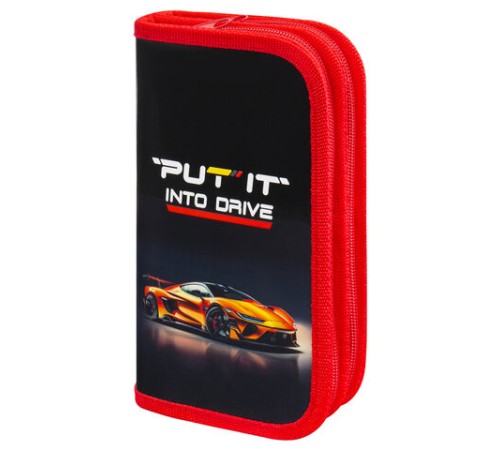 Пенал ПИФАГОР, 2 отделения, ламинированный картон, 19х11 см, 