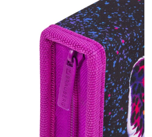 Пенал BRAUBERG с наполнением, 1 отделение, 1 откидная планка, 24 предмета, 21х14 см, 