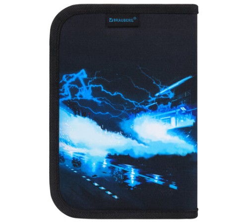 Пенал BRAUBERG с наполнением, 1 отделение, 1 откидная планка, 24 предмета, 21х14 см, 