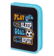 Пенал BRAUBERG с наполнением, 1 отделение, 1 откидная планка, 24 предмета, 21х14 см, 