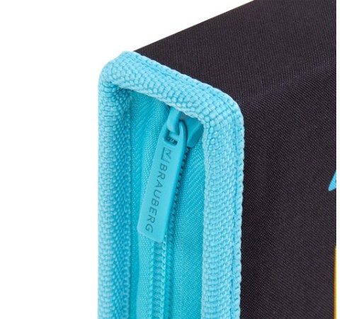 Пенал BRAUBERG с наполнением, 1 отделение, 1 откидная планка, 24 предмета, 21х14 см, 