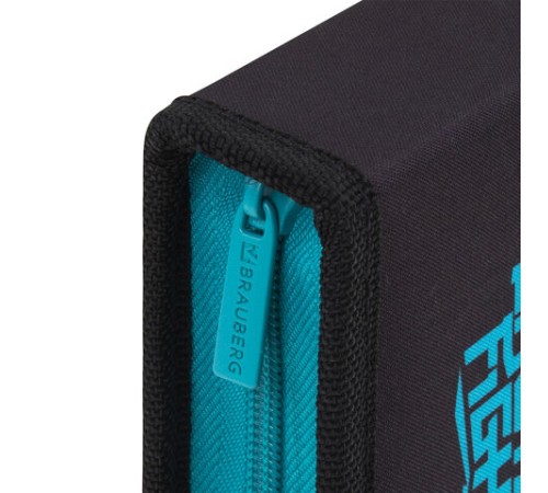 Пенал BRAUBERG с наполнением, 1 отделение, 1 откидная планка, 24 предмета, 21х14 см, 