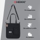 Сумка шоппер HEIKKI EQUIP (ХЕЙКИ), канвас, карман для бутылки, 38х35 см, черный, 272442
