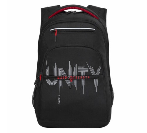 Рюкзак GRIZZLY школьный, анатомическая спинка, 2 отделения, для мальчиков, UNITY, 43х31х20 см, RU-331-1/1