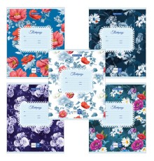 Тетрадь 24 л. BRAUBERG, клетка, обложка картон, СРЕДИ ЦВЕТОВ, 403006