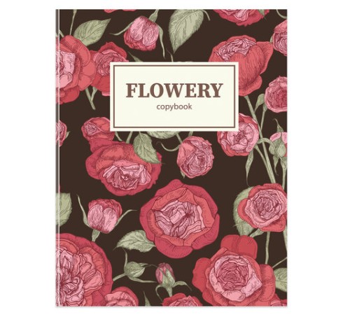 Тетрадь на кольцах А5 (175х215 мм), 160 листов, твердый картон, клетка, BRAUBERG, Flowers, 404090