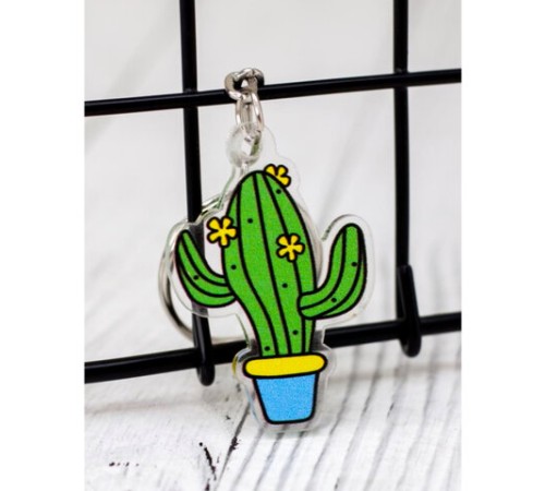 Брелок-подвеска акриловый, 4х3 см, АССОРТИ