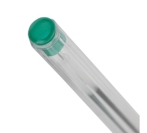 Ручка шариковая STAFF Basic Budget BP-02, письмо 500 м, ЗЕЛЕНАЯ, длина корпуса 13,5 см, линия письма 0,5 мм, 143761