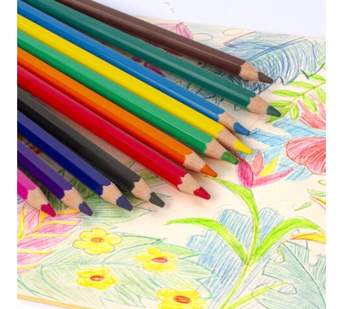 Карандаши цветные утолщенные ПИФАГОР 