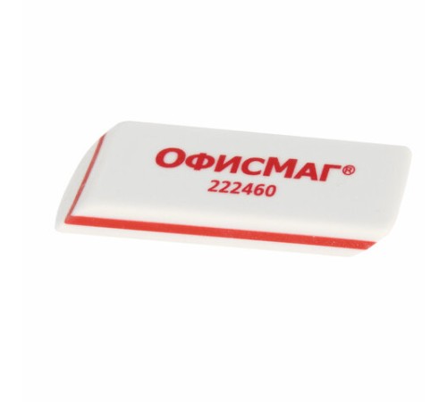 Набор ластиков ОФИСМАГ 4 шт., 57х18х8 мм, белые, прямоугольные, скошенные края, 222460