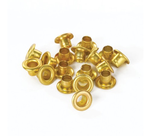 Люверсы BRAUBERG, КОМПЛЕКТ 250 шт., внутренний диаметр 4,8 мм, длина 4,6 мм, золотистые, 227793